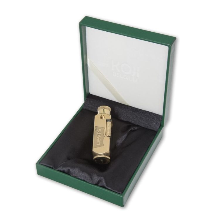 Ексклюзивна латунна бензинова запальничка KOJI  Колекційна серія Levi's