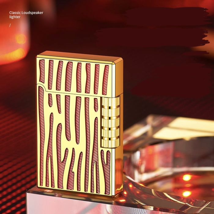 Елегантна газова запальничка Classic Lighter з фірмовим кліком (Red/Gold)