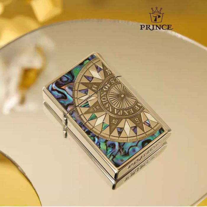 Бензинова запальничка Prince: Серія "Морська Експансія" (Abalone Shell Edition)