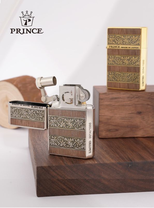 Бензинова запальничка Prince — Limited Edition (Japan) Gold