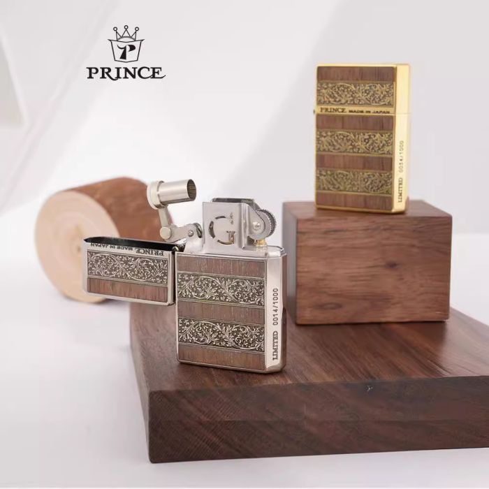 Бензинова запальничка Prince — Limited Edition (Japan) Silver