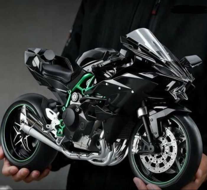 Масштабована інтерактивна модель Kawasaki Ninja H2R Spray Version (Масштаб 1:9)