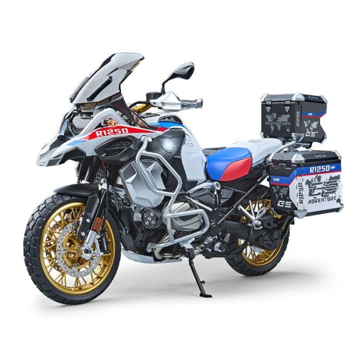 Колекційна масштабна модель мотоцикла BMW R1250 GS Adventure у масштабі 1:7 Зі світловими та звуковими ефектами і ефектом диму