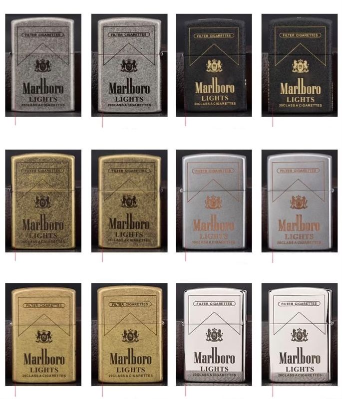 Запальничка бензинова Zorro Marlboro Lights у срібному корпусі