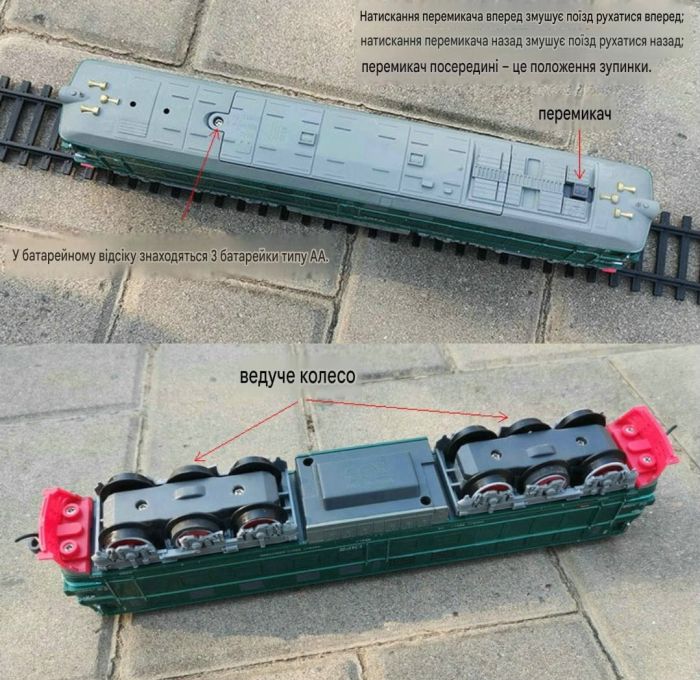 Реалістичний ігровий набір Залізниці FENFA «Dongfeng 4B Cargo Line» (рейковий трек 194х101 см, 5 вагонів, звукові та світлові ефекти, акумуляторне живлення)