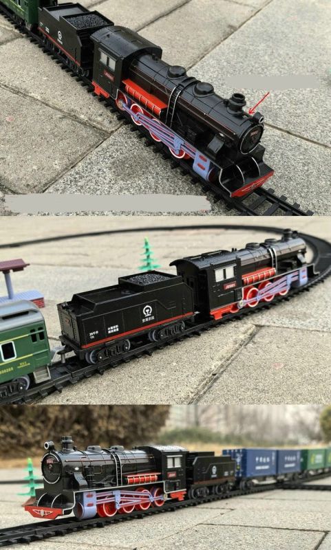 Великий залізничний ігровий набір Fenfa "Train Familial": Захоплююча залізнична пригода у вас вдома! (9.4 м колії, 2 локомотиви, 7 вагонів + Акумулятори та зарядний пристрій_