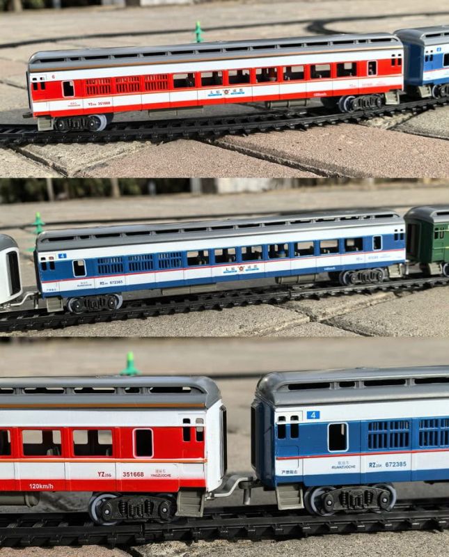 Залізниця FENFA «DongFeng 4B Express» — великий ігровий набір з акумуляторами, світлом та звуком (довжина колії 7,5 м)