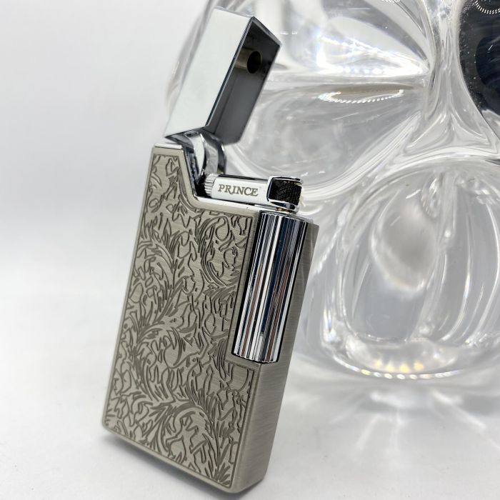 Бензинова запальничка Prince «Чорне Листя» (Black Fern)
