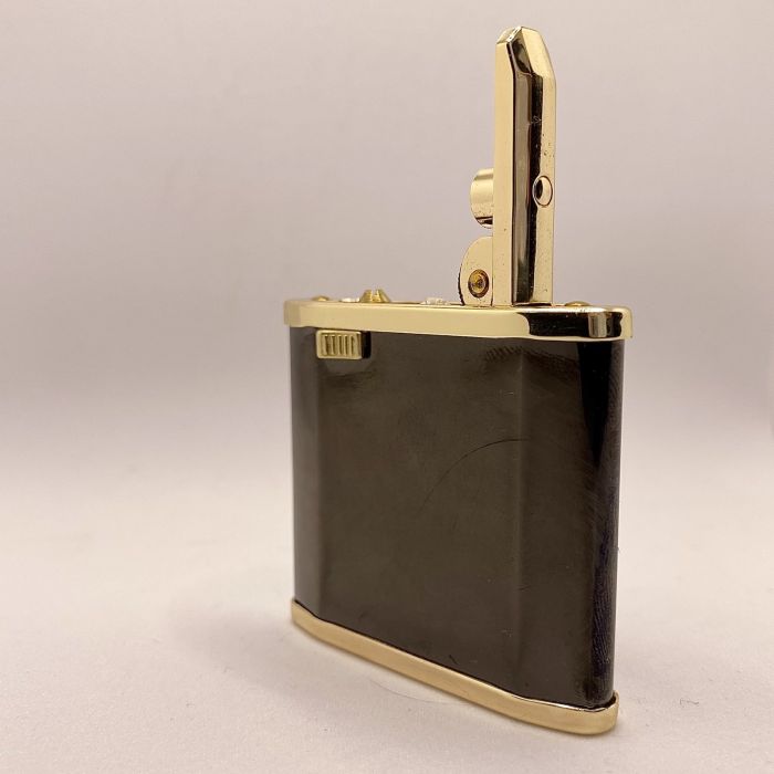 Бензинова запальничка ZORRO чорний глянець із золотом