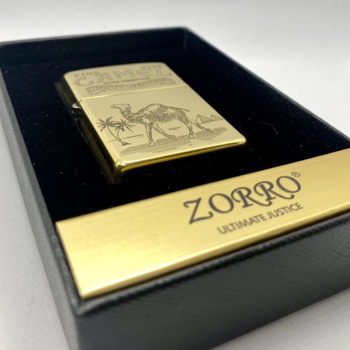 Бензинова запальничка Zorro "Золотий Верблюд" (Camel King)