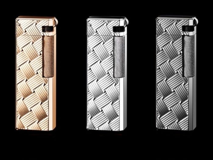 Елегантна Газова Кремнієва Запальничка  Срібне Плетіння