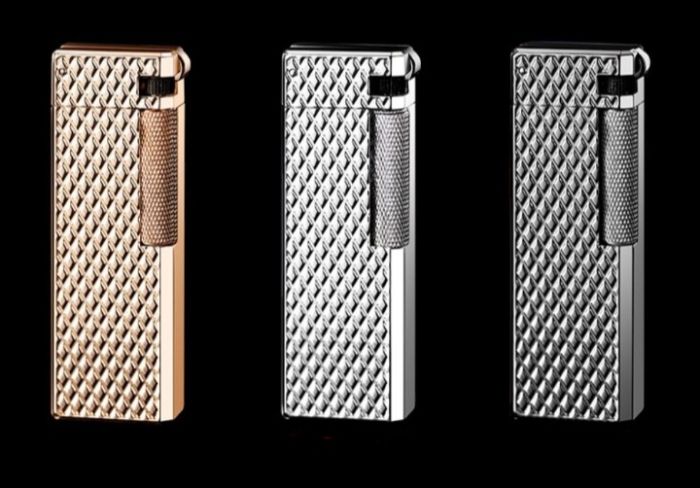 Елегантна Газова Кремнієва Запальничка  Срібний Ромб