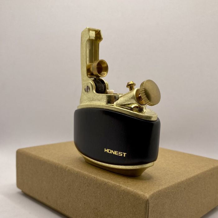 Бензинова Запальничка HONEST Темно коричневое дерево