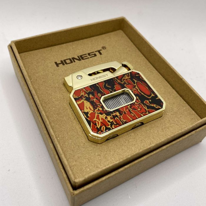Запальничка HONEST червоно-чорного мармурового кольору