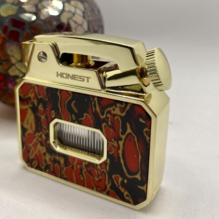 Запальничка HONEST червоно-чорного мармурового кольору