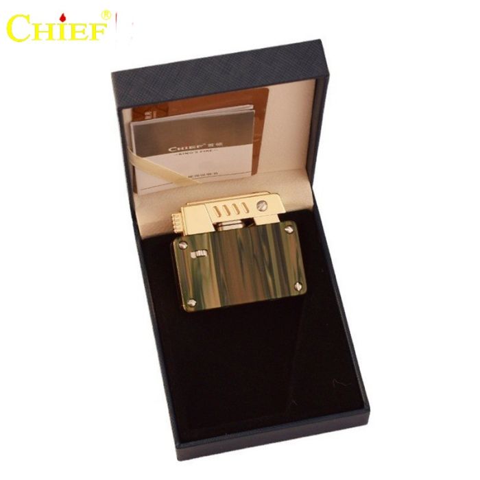 Бензинова Запальничка Chief з візерунком у відтінках осіннього лісу