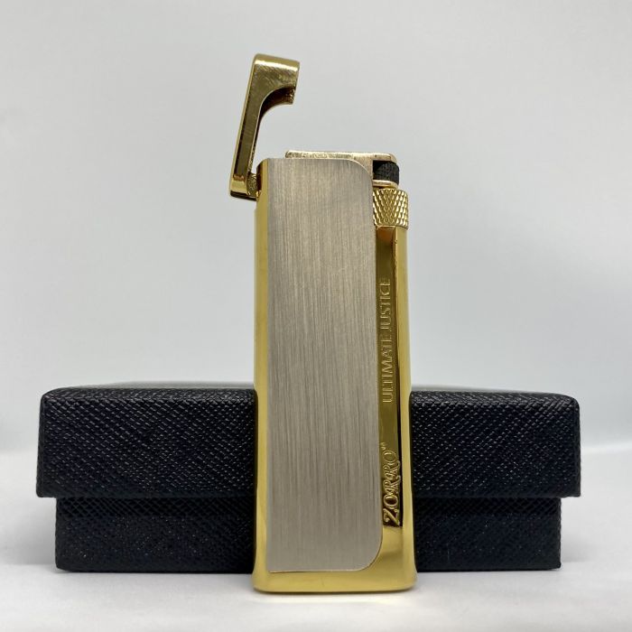 Елегантна Газова Запальничка Zorro "Ultimate Justice" Золото/Срібло