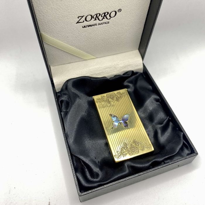 Бензинова запальничка Zorro "Золотий Метелик"