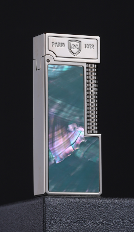 Колекційна латунна інкрустована перламутром запальничка