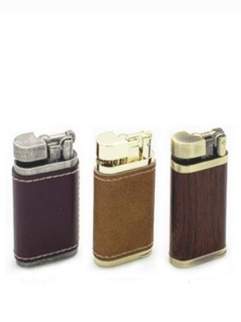 Газова запальничка SPUNK шкіряна бордо