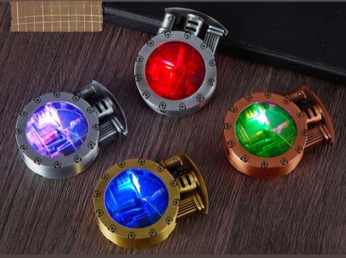 Газова запальничка з LED-підсвічуванням колір бронза