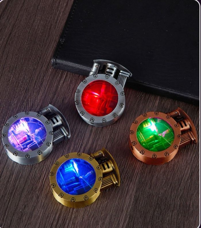 Газова запальничка з LED-підсвічуванням колір золото