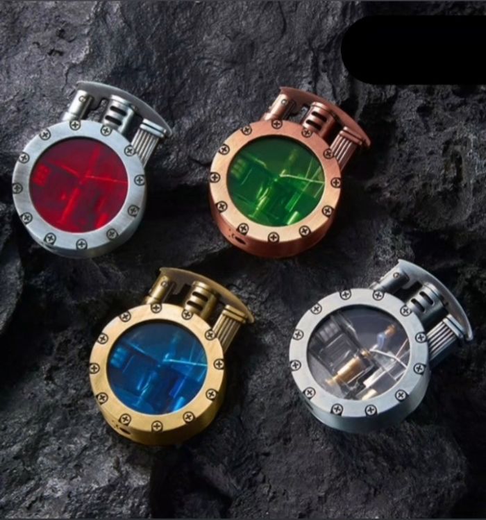 Газова запальничка з LED-підсвічуванням колір срібло