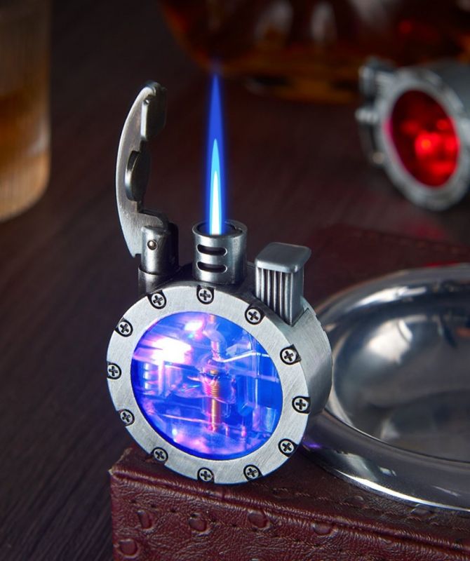 Газова запальничка з LED-підсвічуванням колір графіт