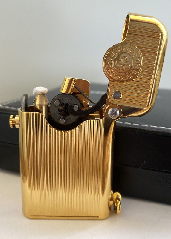 Запальничка бензинова колекційна THORENS з розкішним золотим покриттям