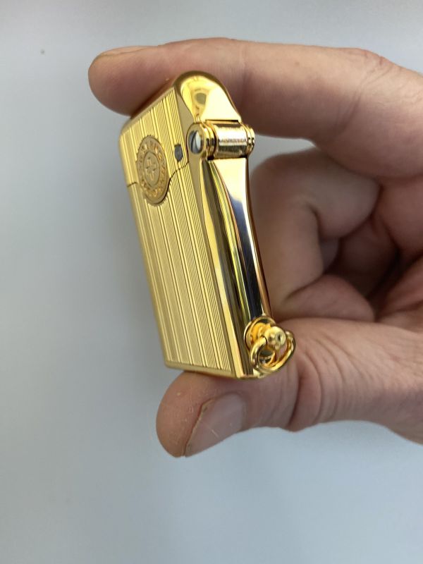 Запальничка бензинова колекційна THORENS з розкішним золотим покриттям