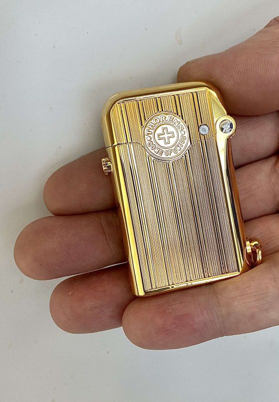 Запальничка бензинова колекційна THORENS з розкішним золотим покриттям