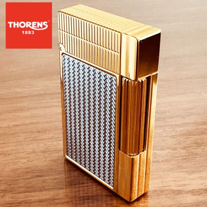 Вишукана газова запальничка Thorens колір золотисто-срібний