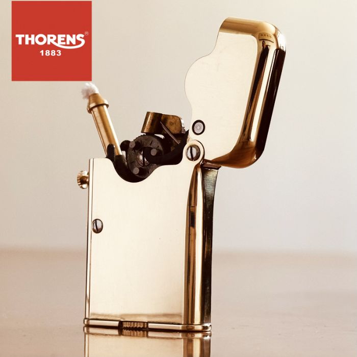 Елегантна бензинова запальничка Thorens золотистого кольор