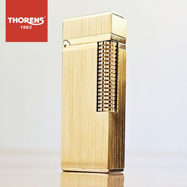 Мінімалістична газова запальничка Thorens у золотому кольорі