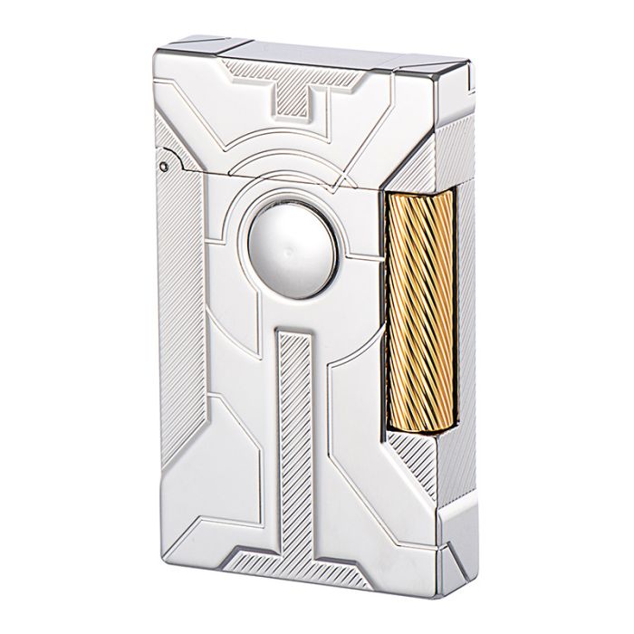 Стильна футуристична газова запальничка THORENS в срібному кольорі