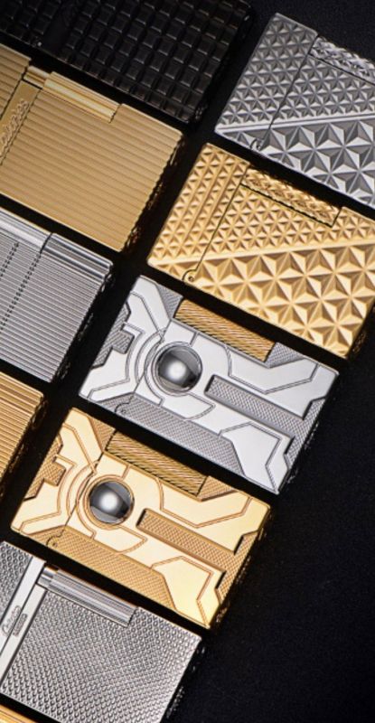 Стильна футуристична газова запальничка THORENS в срібному кольорі