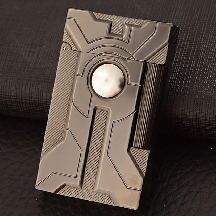 Стильна футуристична газова запальничка THORENS у чорному кольорі