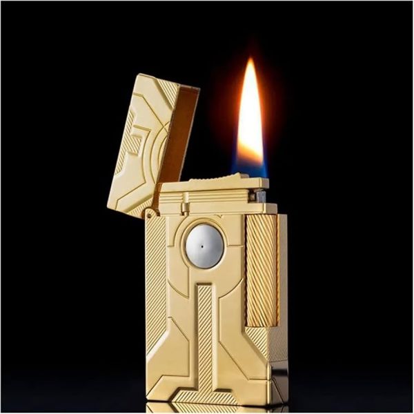 Стильна футуристична газова запальничка THORENS в золотому кольорі