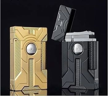 Стильна футуристична газова запальничка THORENS у чорному кольорі