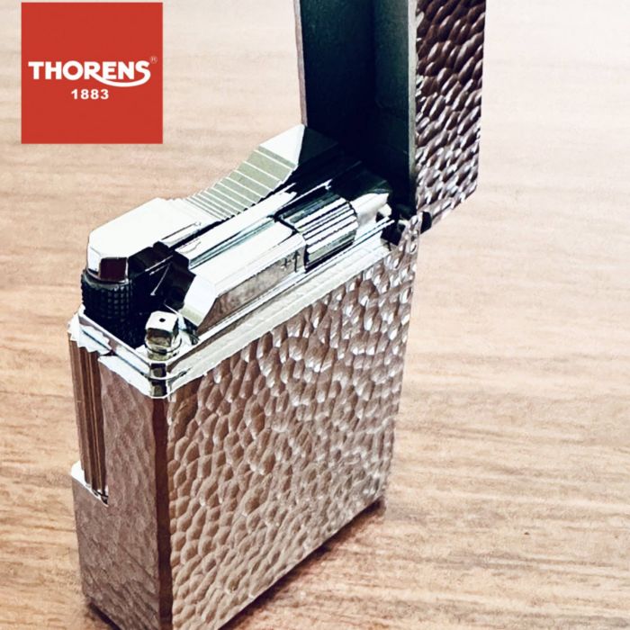 Фактурна газова запальничка THORENS срібляста