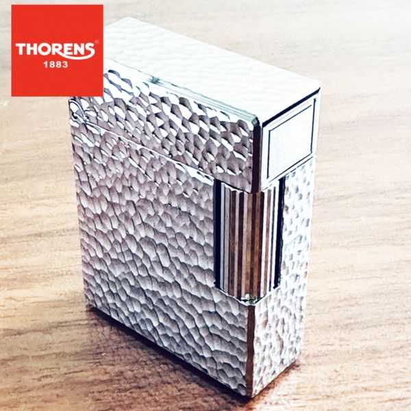 Фактурна газова запальничка THORENS срібляста