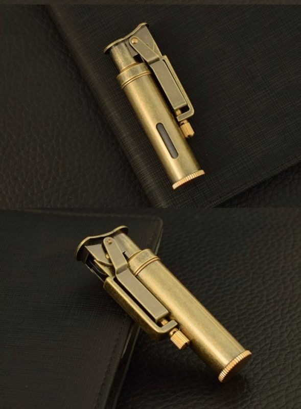 Преміум-запальничка бензинова"Сталева Класика" латунь