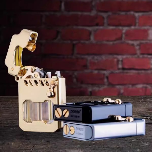 Бензинова ексклюзивна запальничка ZORRO колір Gold